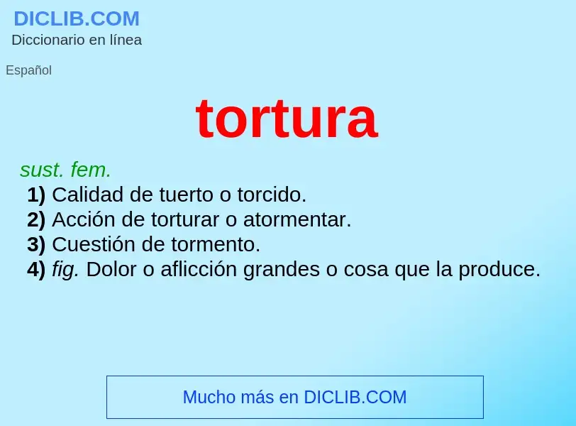 ¿Qué es tortura? - significado y definición