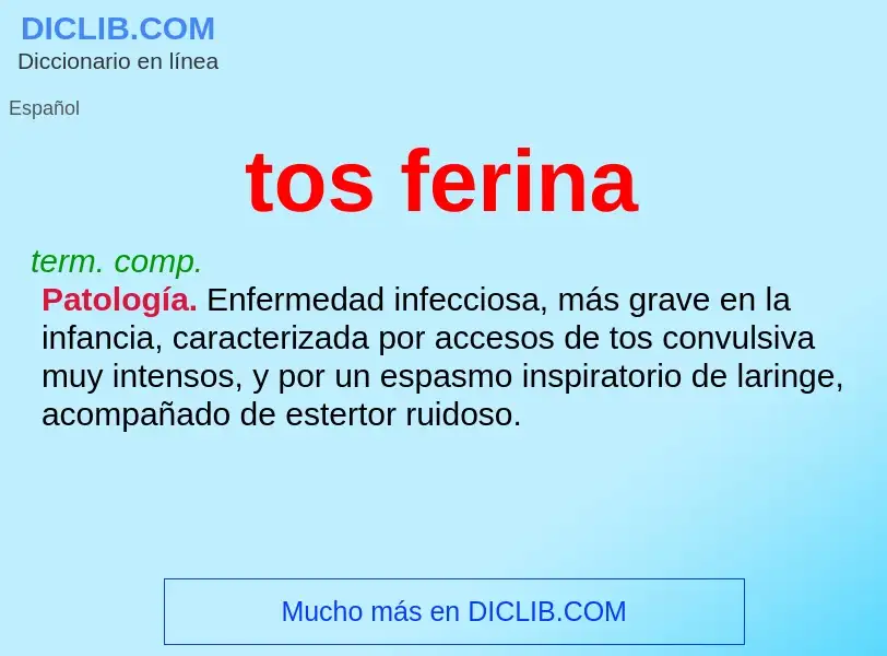 ¿Qué es tos ferina? - significado y definición