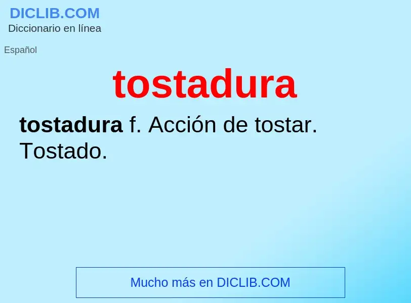 What is tostadura - definition