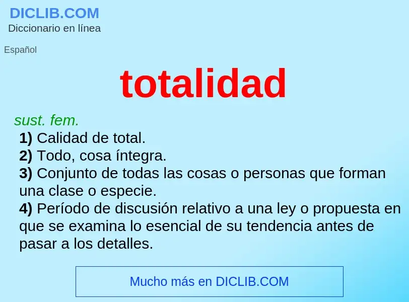 What is totalidad - definition