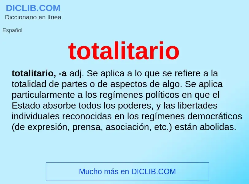 What is totalitario - definition