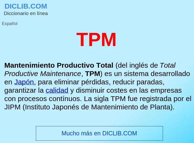 Wat is TPM  - definition