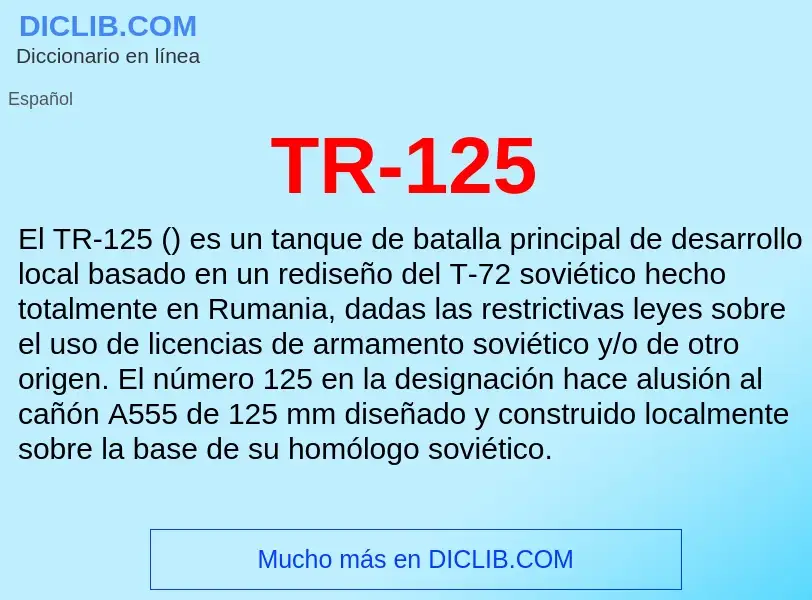 Wat is TR-125 - definition