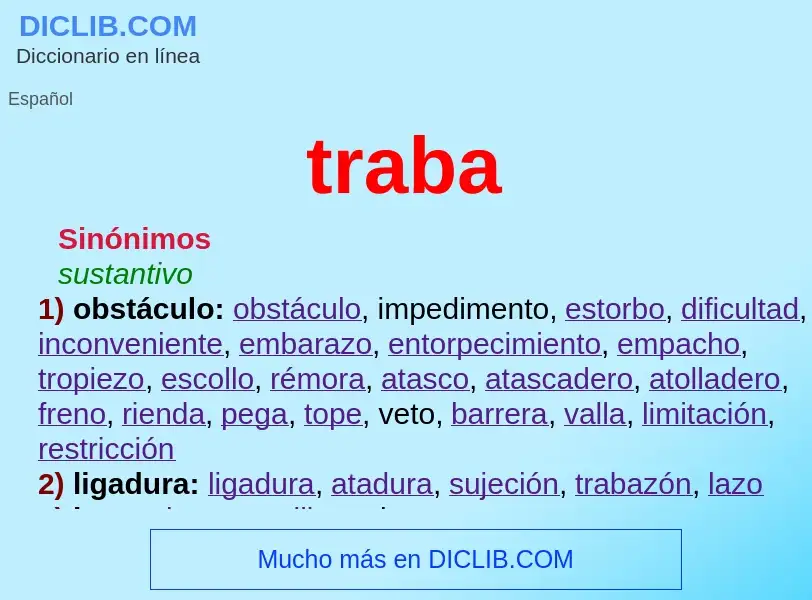 Wat is traba - definition