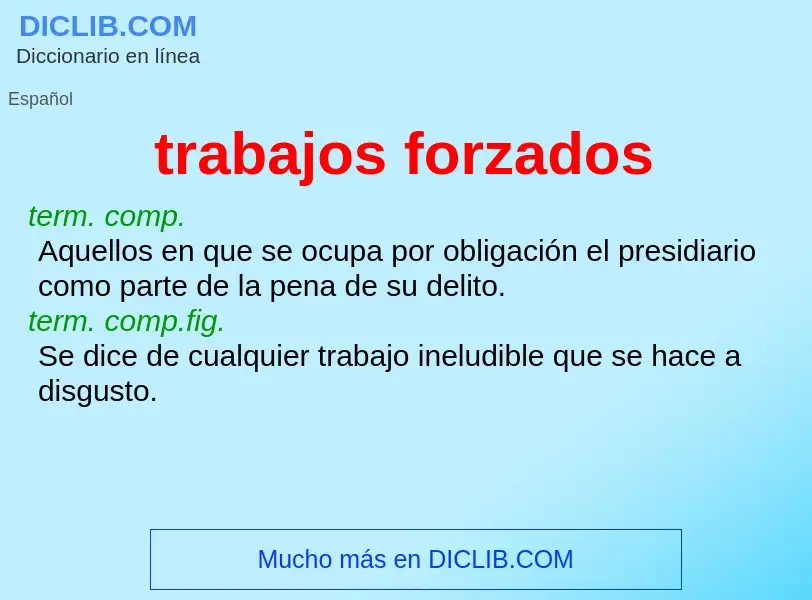 O que é trabajos forzados - definição, significado, conceito