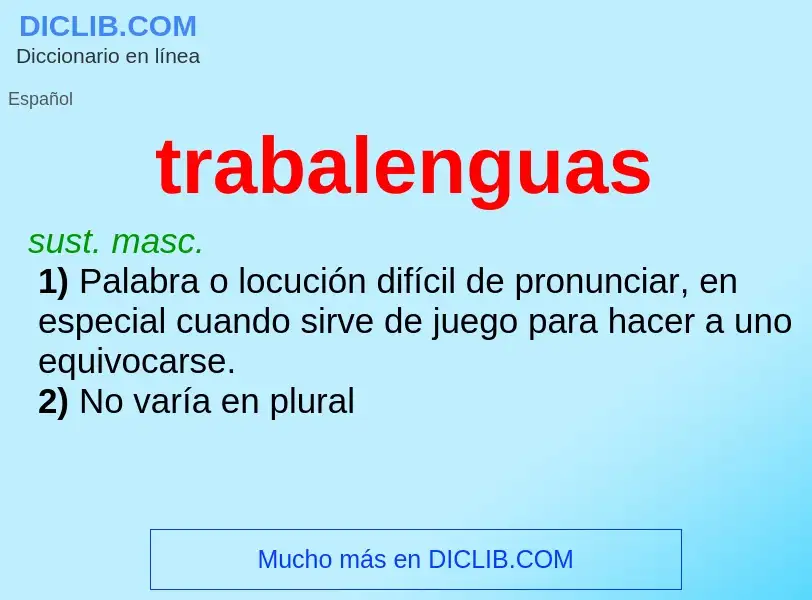 Wat is trabalenguas - definition