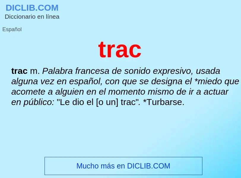 Wat is trac - definition