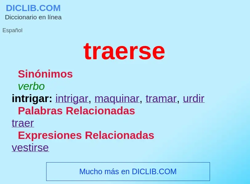 What is traerse - meaning and definition