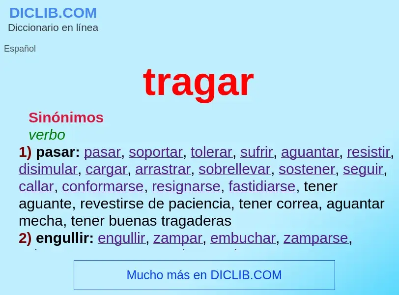 What is tragar - meaning and definition