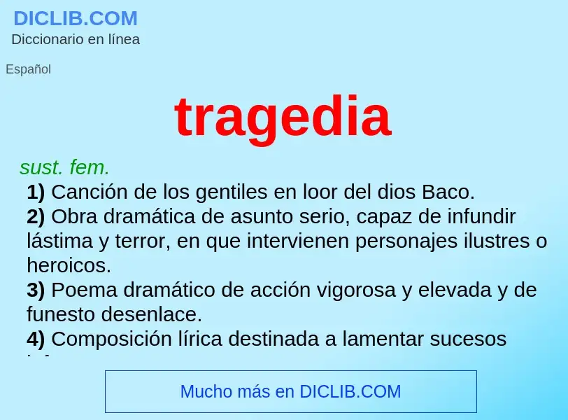 Wat is tragedia - definition