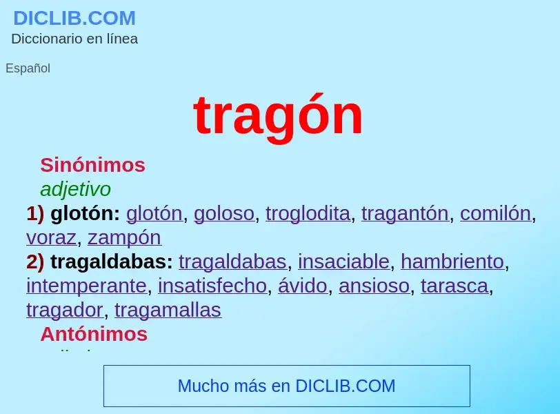 Wat is tragón - definition