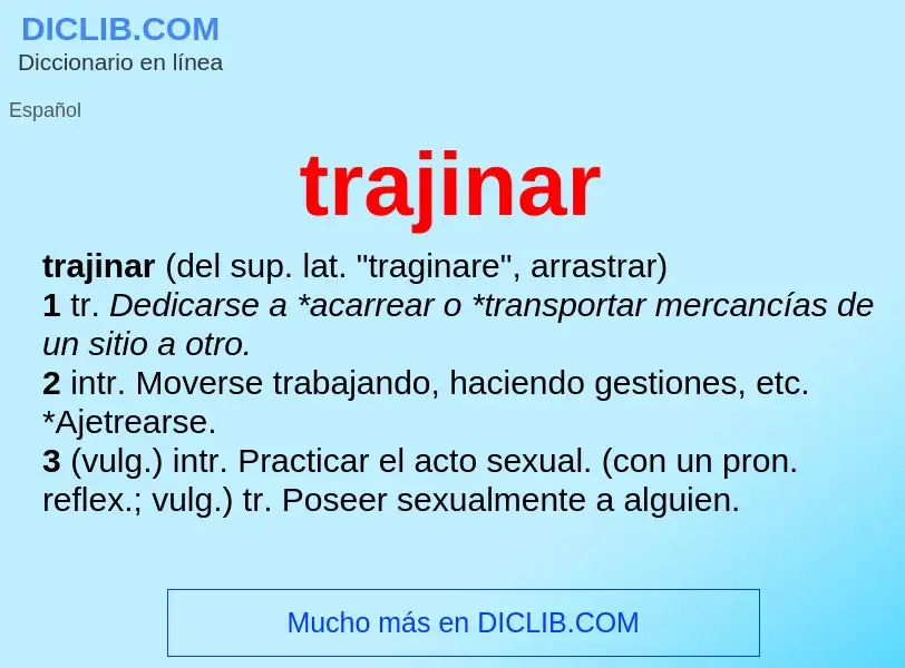 What is trajinar - meaning and definition