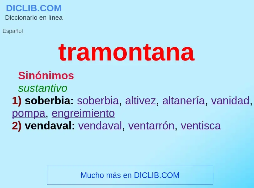 Что такое tramontana - определение