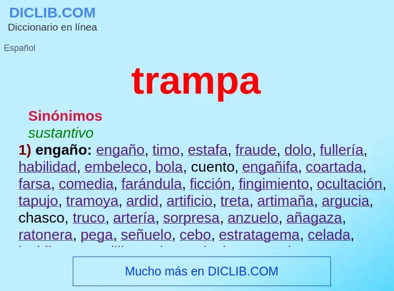 What is trampa - meaning and definition