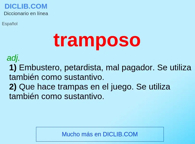 What is tramposo - definition