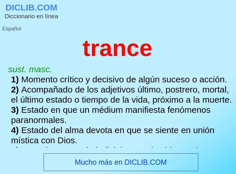 Che cos'è trance - definizione