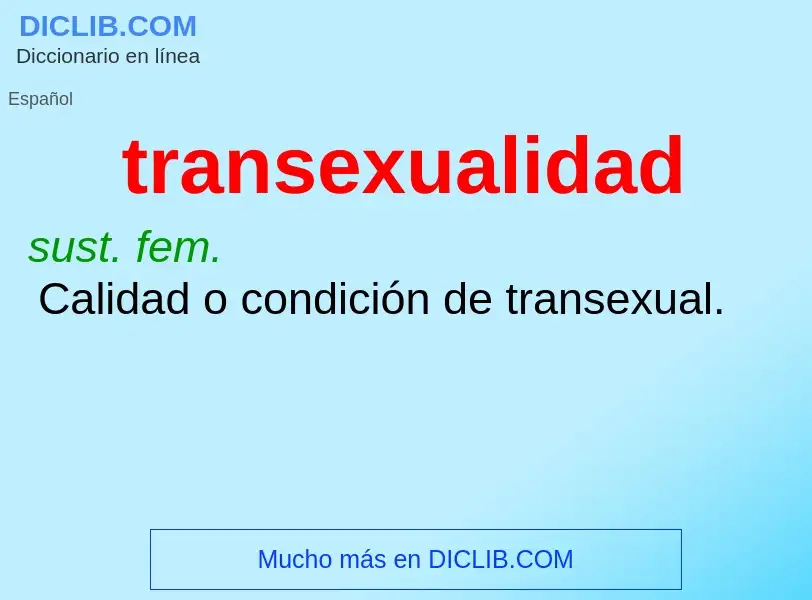 Wat is transexualidad - definition