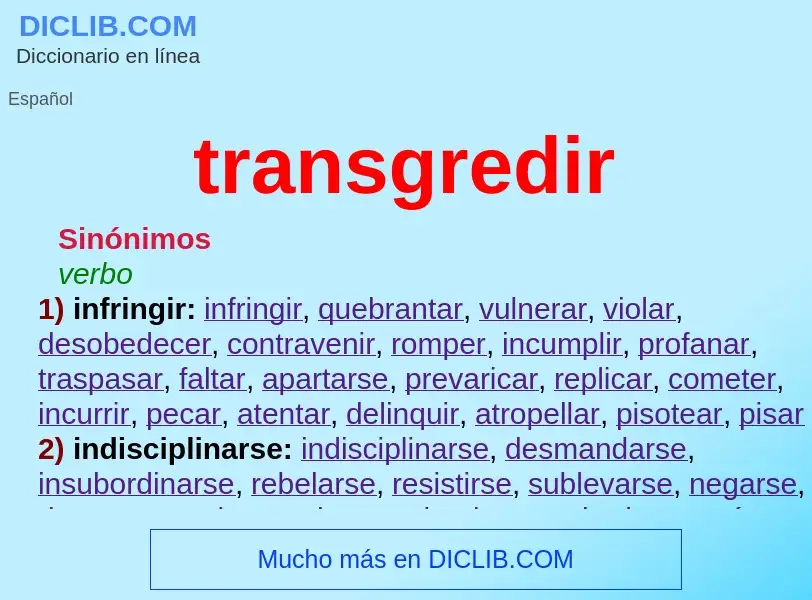 Wat is transgredir - definition