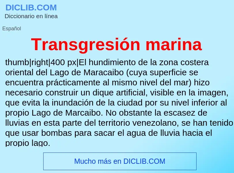 What is Transgresión marina - meaning and definition