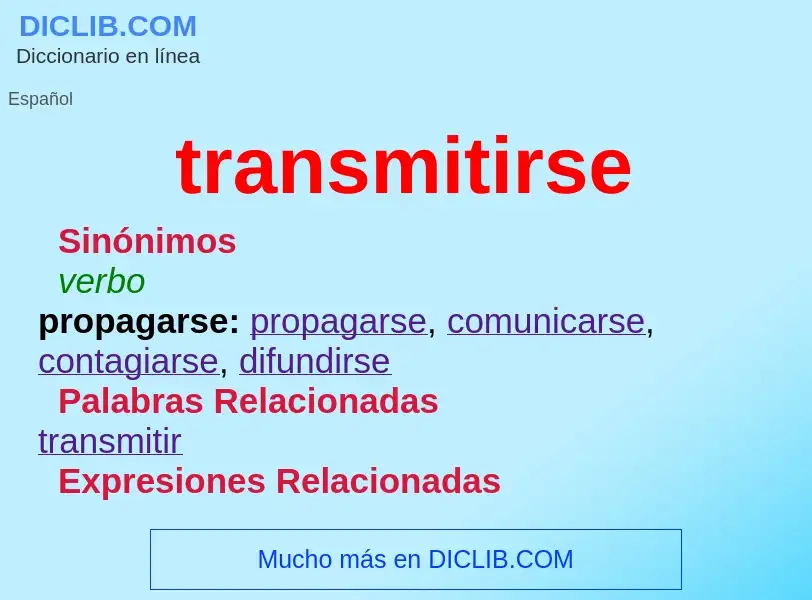 O que é transmitirse - definição, significado, conceito