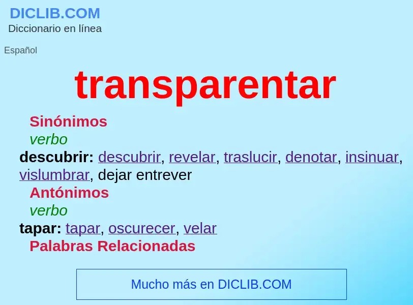 Wat is transparentar - definition