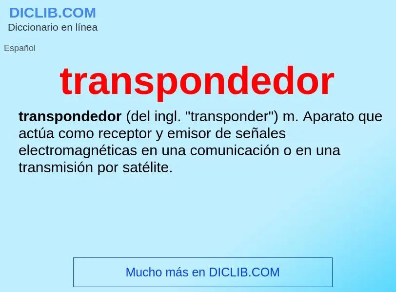 Wat is transpondedor - definition