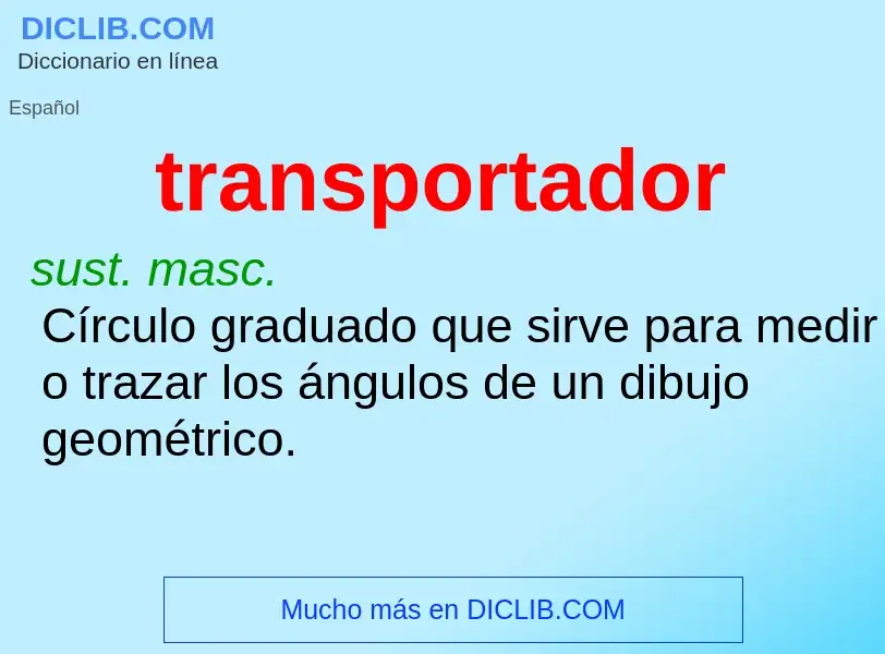 Wat is transportador - definition