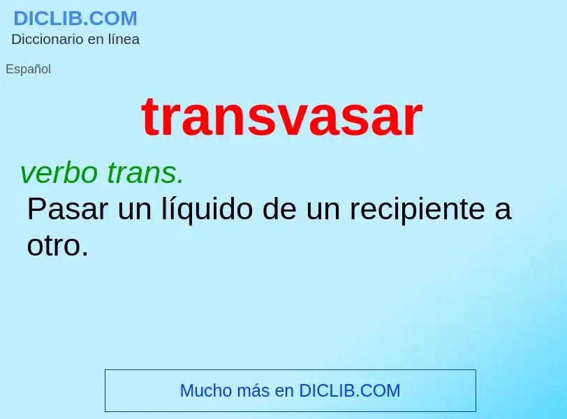 What is transvasar - definition