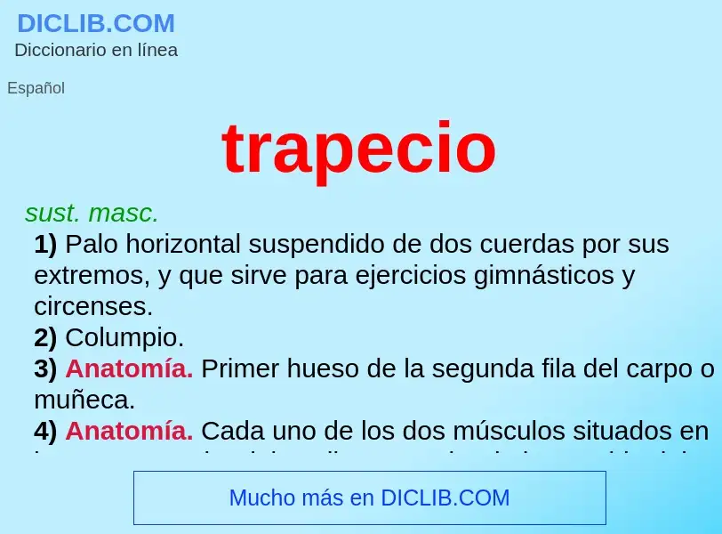 What is trapecio - meaning and definition