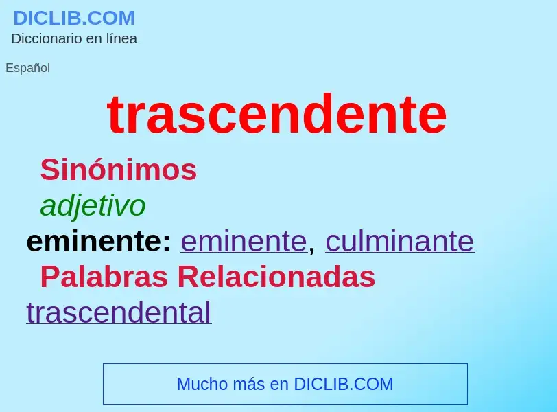 Was ist trascendente - Definition