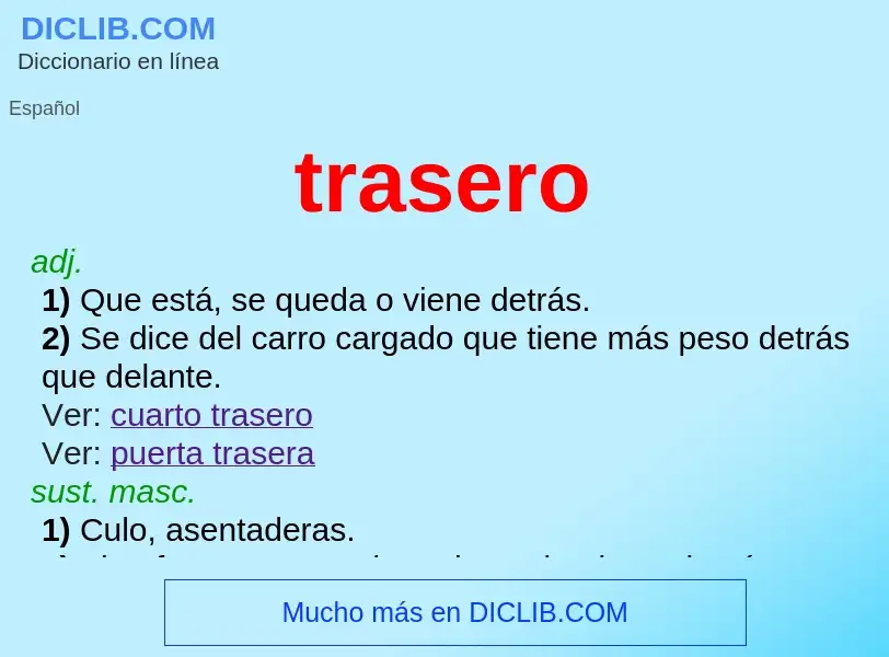 Wat is trasero - definition