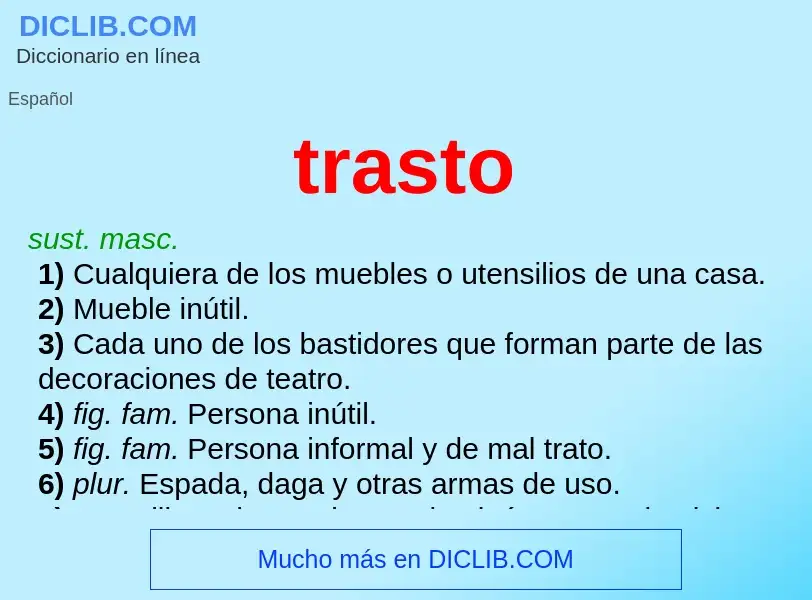 Wat is trasto - definition