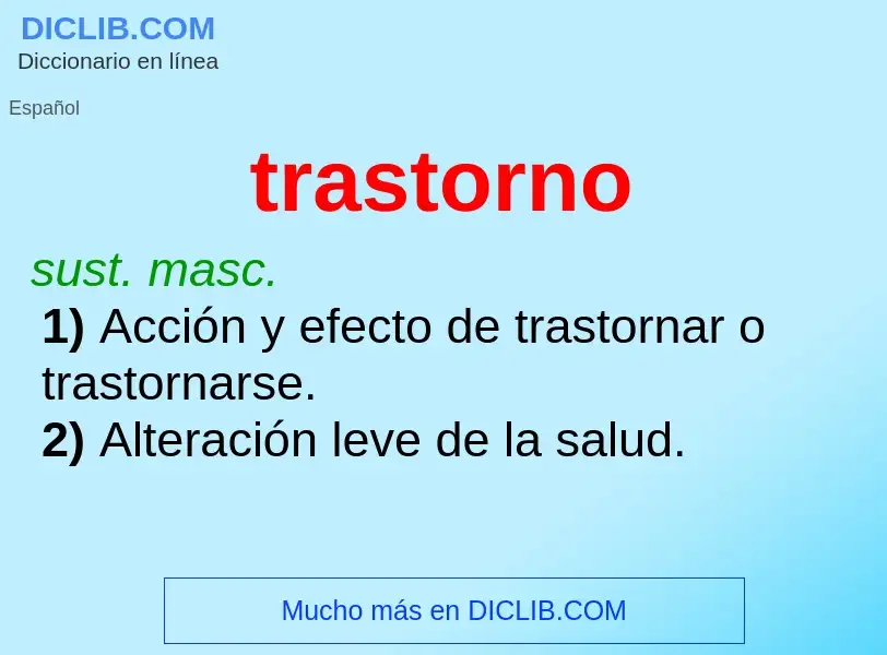 Wat is trastorno - definition