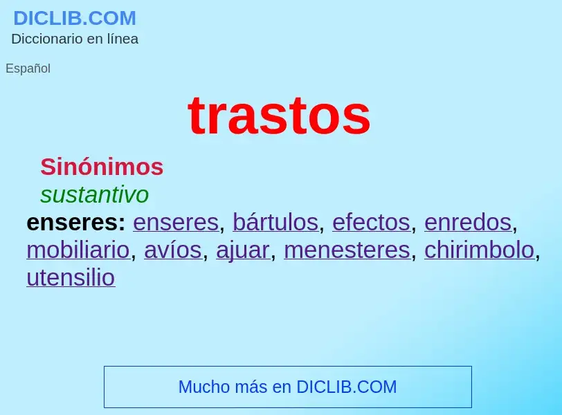 What is trastos - definition