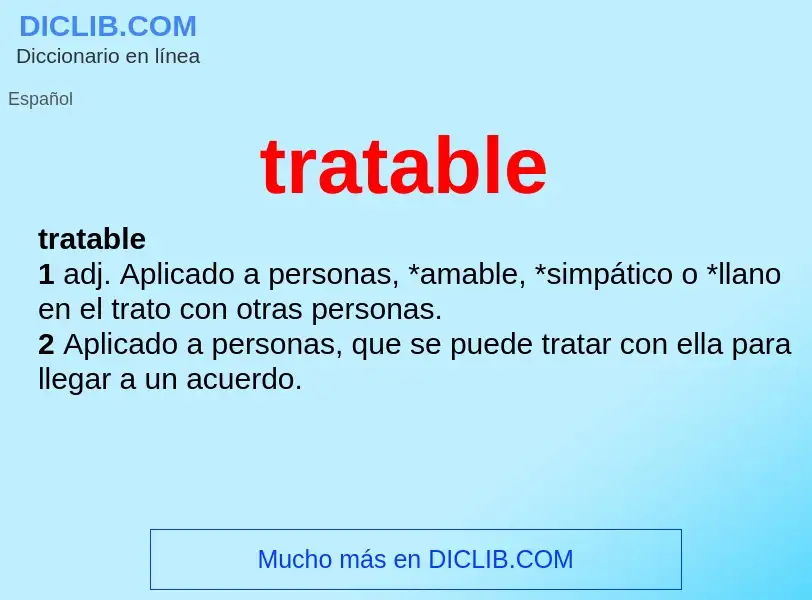 Wat is tratable - definition