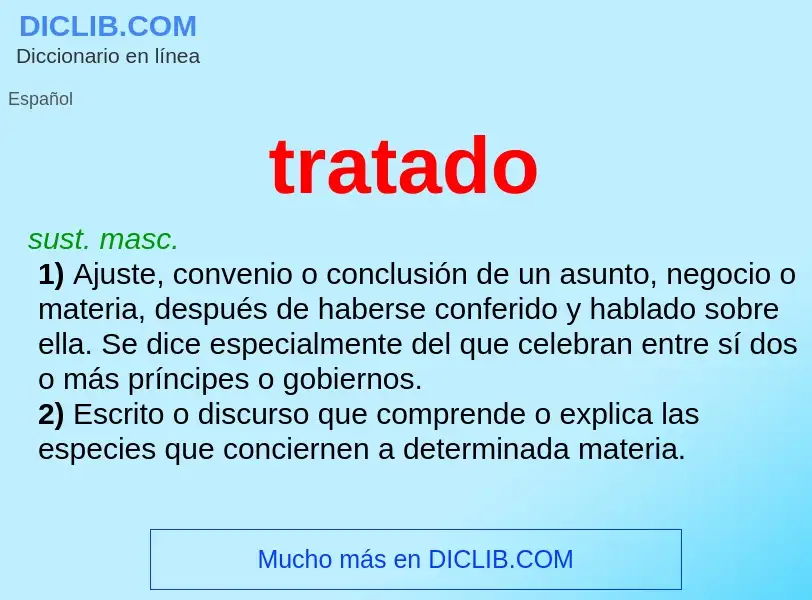 What is tratado - definition