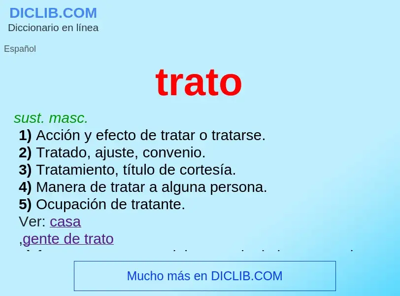 What is trato - meaning and definition