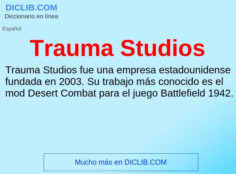 What is Trauma Studios - definition