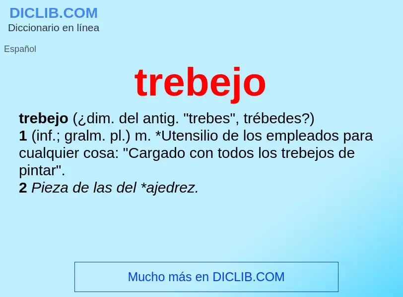 Was ist trebejo - Definition