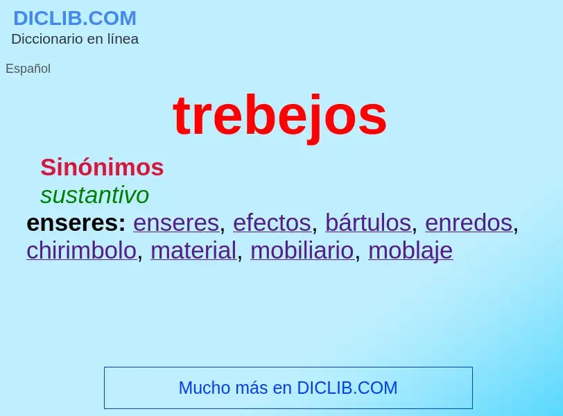 What is trebejos - definition