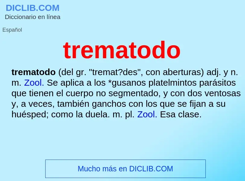 Was ist trematodo - Definition