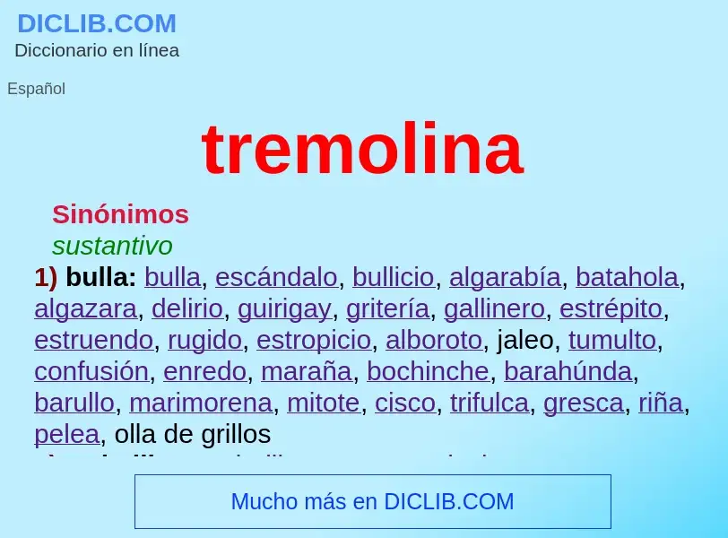 Was ist tremolina - Definition