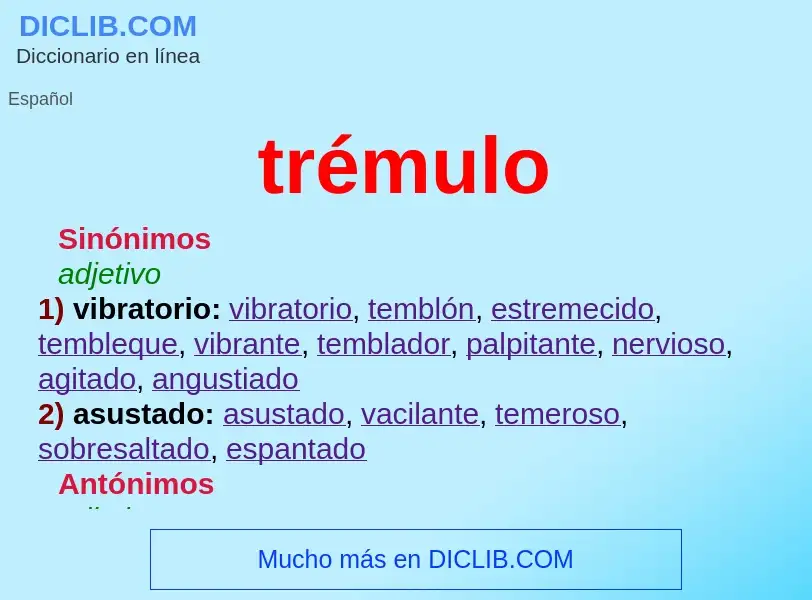 What is trémulo - meaning and definition