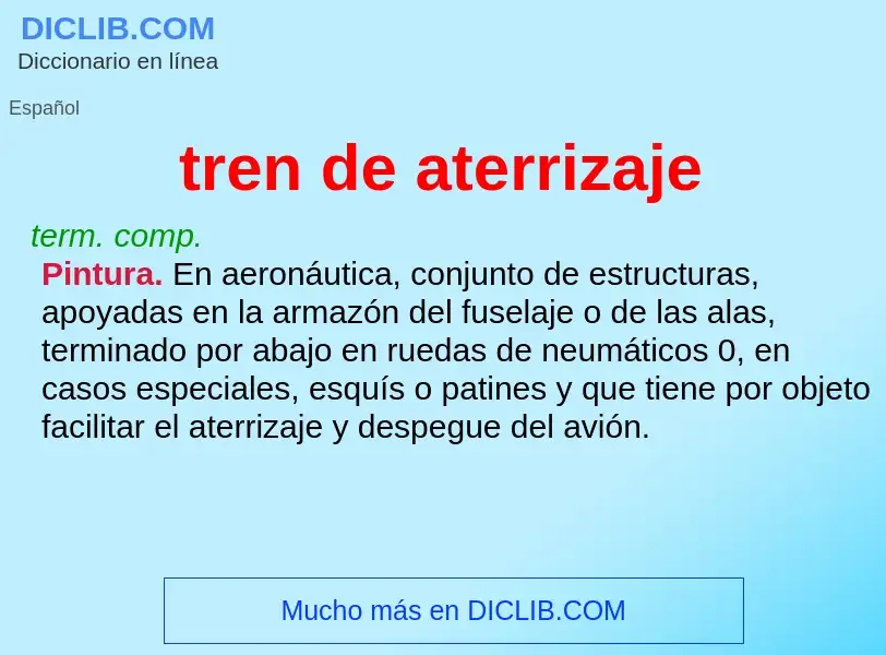 ¿Qué es tren de aterrizaje? - significado y definición