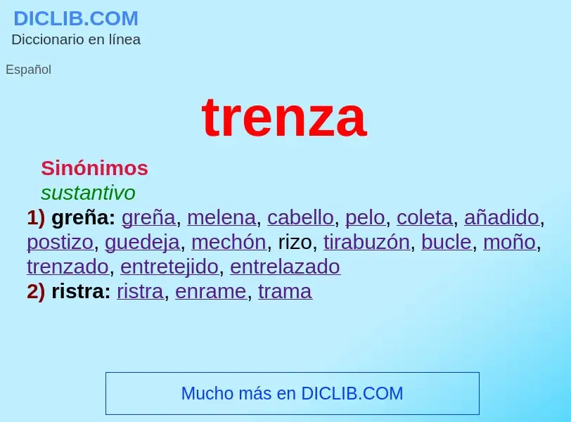 What is trenza - definition