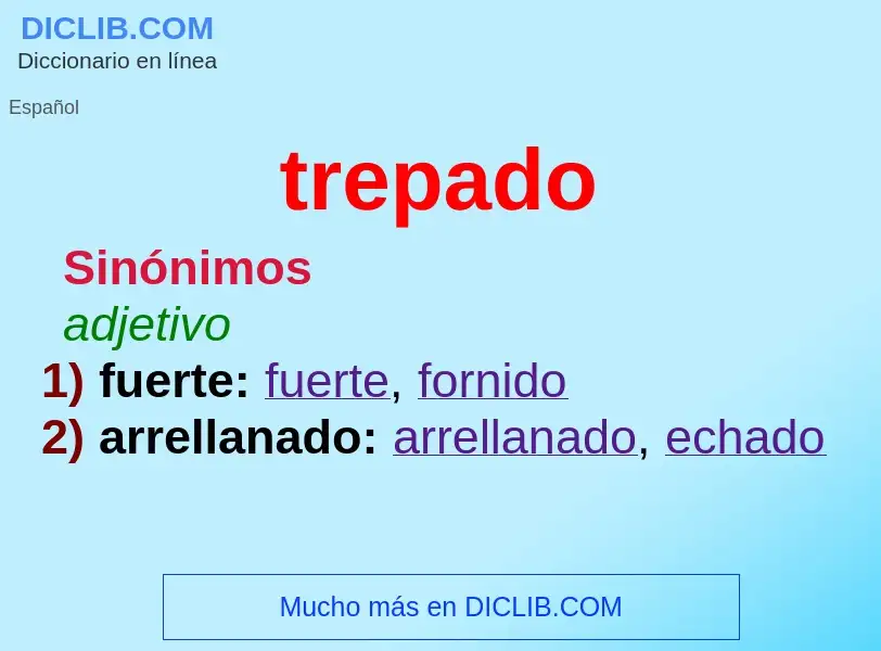 What is trepado - meaning and definition