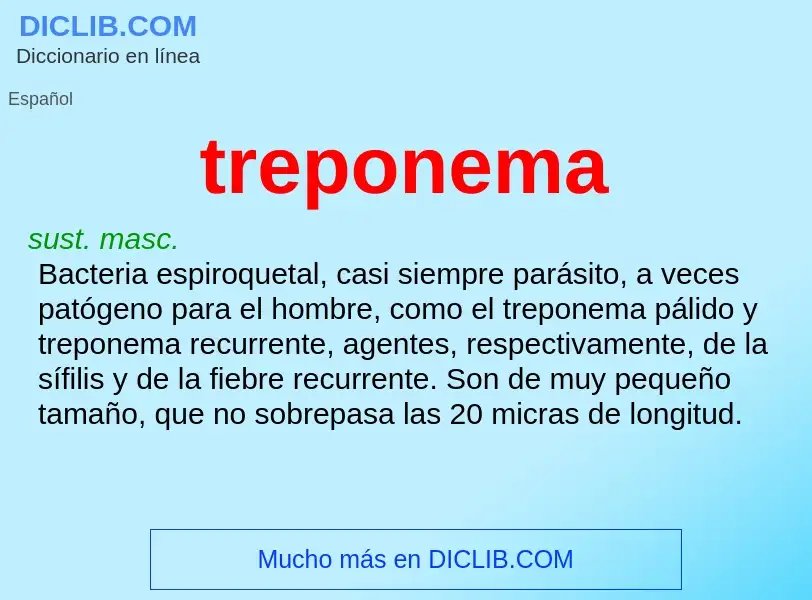 ¿Qué es treponema? - significado y definición