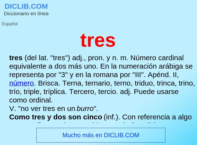 ¿Qué es tres? - significado y definición