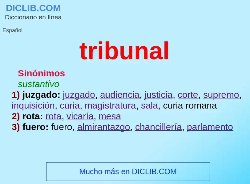 Was ist tribunal - Definition