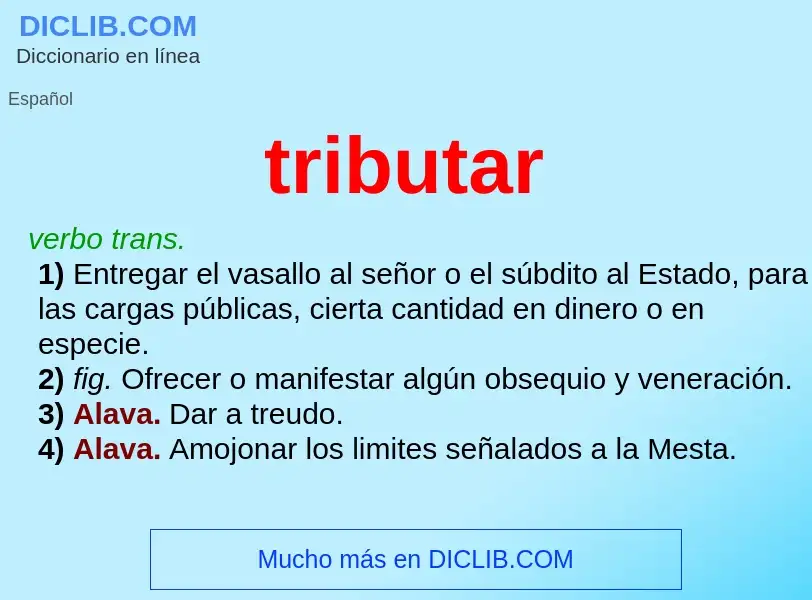 What is tributar - definition